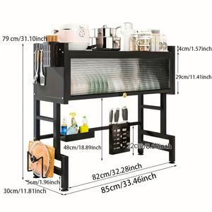 TEMU 메탈 싱크대 위 식기 건조대, 대용량 방진 캐비닛 문 정리대, 강력한 부하 견실, 공간 절약 주방 보관 솔루션|식기건조기