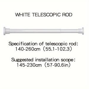 TEMU 다용도 드릴 없는 텔레스코픽 막대 - 쉬운 설치, 욕실용 스프링 로드, 기숙사 수건 및 옷걸이, 거실, 발코니, 주방용 휴대용 - 검정 & 흰색으로 구매 가능
