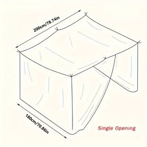 TEMU 1개 싱글 오프닝 그물 침대 커버, 손세탁 가능한 니트 폴리에스터 침대 커버, 파티오 베란다 캠핑 야외 휴대용 여름 모기장 침실 기숙사 게스트룸 홈 데코용, 조용하고 편안함, 스탠드 없음