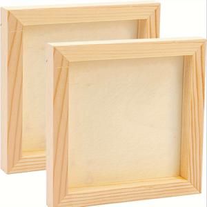 TEMU Plywood Art Panels 12x12 Inch, Pack of 2 - Professional Wooden Canvas Boards for Painting, Crafts & DIY Art Projects