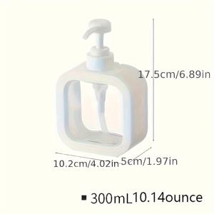 TEMU 재사용 가능한 투명 플라스틱 펌프 비누 디스펜서 세트, 1 팩 (10/16 온스) - 소독제, 세제, 액상 비누용 리필 가능한 용기 - 욕실, 주방, 레스토랑 - 무동력, 배터리 불필요