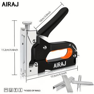 TEMU AIRAJ 4-in-1 다기능 네일 건 키트 - 다용도 DIY 홈 데코 & 가구 수리 도구, 튼튼한 수동 작동, 금속 구조, 다양한 프로젝트용 교체 가능한 건 포함, DIY 도구 키트|다기능 도구|튼튼한 금속 구조