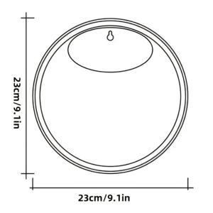 TEMU 벽걸이 화분, 수경식물 화분, 벽걸이 원형 장식판, 투명 유럽식 화병, 수경식물 작은 어항 이중용도, 크리스마스 장식 화분