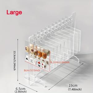 TEMU 투명 아크릴 후크 스타일 네일 아트 디스플레이 랙 보드 - 젤 컬러 워크 샘플 전시 도구 - 무향, 네일 아트 기능 도구