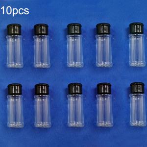 TEMU 10개 팩 플라스틱 향신료 병 셰이커 뚜껑 포함 - 100ml 투명 조미료 용기, 내구성 있는 PET 술병 세트 가정 주방 허브, 조미료 및 후추