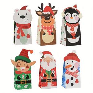 TEMU 24pcs, 크리스마스 음식 가방, 크리스마스 장식, Navidad, 중소기업 용품, 식품 포장 가방, 포장 가방, 베이킹 상점 용품, 베이킹 용품, 파티 용품, 휴일 용품