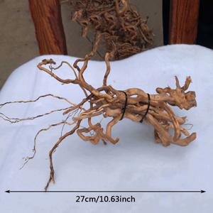 TEMU 수족관 물고기 탱크용 인공 드리프트우드 루트 1개, 해변 테마 가짜 라탄 장식, 전력 없는 정원 및 토피어리 풍경 액센트