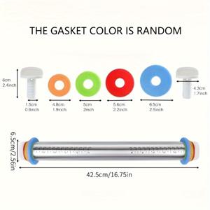 TEMU 1개, 실리콘 롤링핀, 회전 롤러 롤링핀, 주방용 나무 손잡이 롤링핀, 만두 피부 압착 밀가루 막대 베이킹 도구