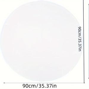 TEMU 1pc 직경 90cm, 두께 1.0mm, 둥근 투명 테이블 매트 커버, PVC 테이블 보호대, 방수 미끄럼 방지, 나무 대리석 가구용, 식탁, 사이드 테이블, 커피 테이블, 콘솔 테이블에 적합, 손세척만 가능