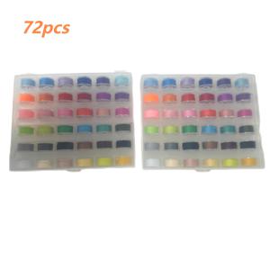 TEMU 36/72pcs 수제품 폴리에스터 스레드 세트, 보관 상자에 미리 감은 바보, 다양한 색상, 흑백, DIY 공예, 수제품 및 가죽 프로젝트용 휴대용 수제품 키트