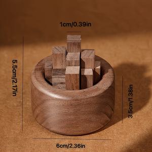 TEMU 1pc 호두 나무 스택 에센셜 오일 디퓨저, 아로마테라피 스틱 세트, 불 없음, 배터리 없음, 느린 방출 향기, 실린더형 가정 장식, 거실, 공부, 사무실용 탁상 장식 - 1 세트