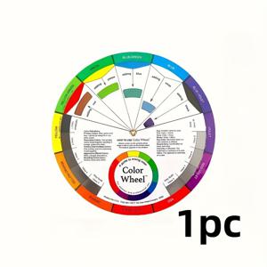 TEMU 회전 가능한 컬러 휠 가이드 - 타투, 네일 디자인, 그리고 그림 애호가를 위한 필수 미술 용품 - 기본 스펙트럼 차트가 있는 정확한 색상 혼합 도구