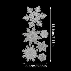 TEMU DIY 카드 만들기, 엠보싱 및 공예용 눈송이 금속 커팅 다이 세트 - 휴일 인사 및 사진 앨범에 완벽함