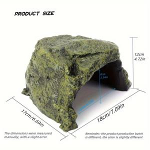 TEMU 물고기와 새우의 천국, 수족관 장식용 돌, 파충류 은신처 동굴, 수족관 장식품, 파충류 암석 동굴, 도마뱀, 바다거북, 파충류, 양서류, 물고기에게 적합