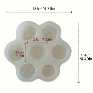 TEMU DIY 캔들, 향기로운 비누, 레진 공예용 3D 장미 & 모란 실리콘 몰드 - 수제 에폭시 주조 도구