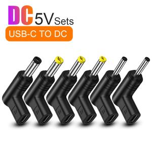 TEMU 6개 패키지 90도 각도 USB-C to DC 어댑터, 5V 1A USB Type C 여형 to DC 남형 커넥터, PD 에뮬레이터 트리거 충전 플러그 라디오, 라우터, 모바일 전원 공급 장치 충전기