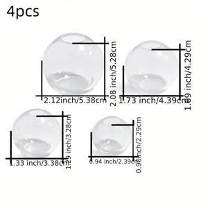 TEMU 투명 실리콘 구형 몰드, 4개/세트 (2인치, 1.7인치, 1.3인치, 0.9인치) 3D 솔기 없는 구형 실리콘 몰드 수지 주조용, 둥근 볼 오브 에폭시 수지 몰드 장신구, 캔들 만들기 홈 데코용