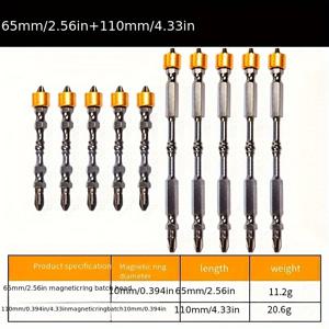 TEMU 초강력 자석 필립스 드라이버 비트 - 이중 헤드, 전기 드릴용 고경도, 배터리 불필요