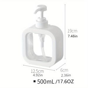 TEMU 1개 300/500ml 욕실 비누 디스펜서 리필 가능 로션 샴푸 샤워 젤 홀더 휴대용 빈 병