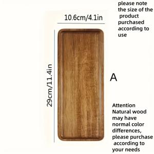 TEMU 1pc 나무 서비스 트레이, 식탁용 다목적 직사각형 플래터, 과자 디쉬, 커피 및 스낵 트레이, 디저트 플레이트, 치즈 보드, 차 트레이, 빵 플레이트, 아침 식사 플래터, 과일 보울, 주방 액세서리, 테이블 장식 - 손수제작 나무
