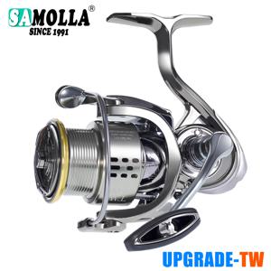 TEMU 【인기 선택】 SAMOLLA 2023 초경량 회전 낚시 릴, 최대 드래그 7-12kg, 알루미늄 바디, 나일론 스풀, 메탈 스푼이 있는 바스 및 파이크용 해수 낚시 도구, 코일 액세서리