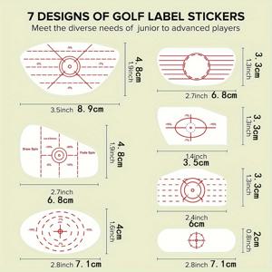 TEMU 공격력 향상을 위한 70개 정밀 골프 임팩트 테이프 라벨 - 우드, 아이언, 퍼터용 스위트 스팟 클럽 임팩트 스티커 - 골프 스윙 트레이너 보조, 화이트 PP 소재