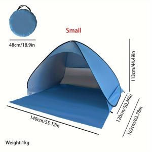 TEMU 1인용 자동 인스턴트 팝업 해변 텐트, 경량 야외 해변 양산, 휴대용 가방 포함