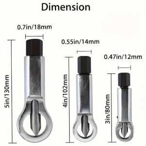 TEMU 3 개/대 스틸 너트 스플리터 크래커, 수동 압력 너트 브레이커 리무버 추출기 도구 세트, 내구성 베어링 스틸 소재