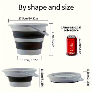 TEMU 1 개, 접는 물통, 휴대용 물통, 접이식 세차 물통, 야외 캠핑 낚시 여행용 물통, 세척 물통, 보관이 용이함, 청소 용품, 가정용 가제트, 크리스마스 선물