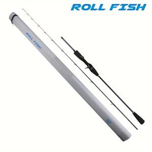 TEMU ROLLFISH 티타늄 팁 문어 오징어 캐틀 탄소 섬유 캐스팅 낚시대 소금물 보트 라이트 슬로우 지깅 로드 5.09피트 액션7:3 휴대용 하드 쉘 낚시대 보관 가방 삼각형 방수