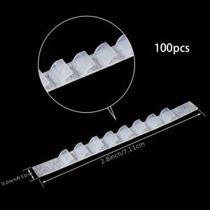 TEMU 100개 투명 미끄럼 방지 고무 행거 그립 - 접착식 옷 스트립, 2.8