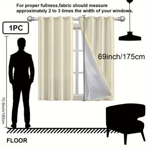 TEMU 모던 열 절연 커튼 패널 - 겨울용 따뜻함, 방음 및 방풍 | 침실 및 홈 데코, 문 커튼, 창문 파티션, 두꺼운|가벽파티션