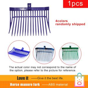 TEMU 1개 내구성 있는 ABS 말 분뇨 포크 삽 - 말 풀과 분뇨 제거를 위한 대형 플라스틱 마구간 청소 도구
