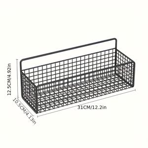 TEMU 욕실용 벽걸이 금속 보관 바구니 정리함, 러스티 토일릿 타월 홀더, 욕실 선반 액세서리, 내구성 있는 금속 재질, 드릴 없음 설치, 전기 또는 배터리 없이 사용