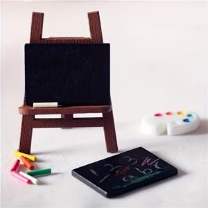 TEMU 14세 이상을 위한 나무 섬유 보드 바닥 마운트가 있는 미니 나무 chalkboard easel, chalk, 인형집 장식, 현실적인 미니 홈 액세서리, 아트 갤러리 장식, DIY craft, 미니 씬 프롭