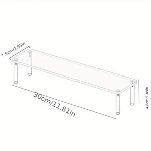 TEMU 아크릴 디스플레이 스탠드 투명 디스플레이 선반 컵케이크 디스플레이 라이저 메이크업 홀더 장식 및 정리용