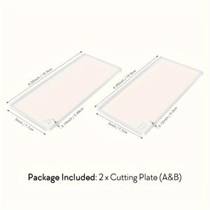 TEMU Acrylic Cutting Plates Set of 2, Transparent Embossing Machine Compatible Pads for Scrapbooking, Die Cutting Adapter for Intricate Dies, Suitable for Most Cutters - Crafting Essentials