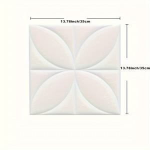 TEMU 20팩 3D 폼 벽 타일 - 주방, 거실, 욕실용 자체 접착식 꽃 패턴 벽 패널 - 쉽게 적용, 청소 및 절단, 습기 방지, 내구성 13.78