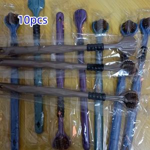 TEMU 10pcs 마이크로파이버 브리스틀 치실, 3D 포장 소프트 브리스틀, 어른용 수동 치실 세트, 가정 및 여행용