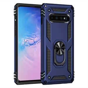 TEMU Samgsung Galaxy S10/S10E S10 Plus S10 Lite S9/S9 Plus S7용 링 킥스탠드가 있는 충격 방지 보호 케이스