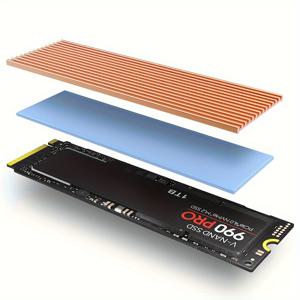 TEMU JEYI 고성능 M.2 SSD 쿨러 - PS5 & PC용 알루미늄 히트싱크와 실리콘 열 패드, 삼성 860 EVO부터 990 Pro까지 호환 - 성능 향상 및 과열 방지