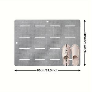 TEMU 욕실용 안전바닥 매트 1개, 배수구 구멍과 흡착컵이 있는 빠르게 말리는 샤워 매트, 욕실용 마사지 발판, 이상적인 욕실 용품