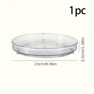TEMU 회전 트레이 정리함, 다목적 데스크탑 및 화장품 보관함, 주방, 식품 저장실, 캐비닛, 식탁, 조리대, 세면대용 비식품 접촉 턴테이블 정리함 - 향신료 및 조미료 회전 보관 용기(1개)