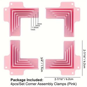 TEMU CYFUN 디자인 번들 거래 코너/분할 조립 클램프, 선물 상자 만들기, 책 커버 가이드 DIY 스크랩북, 책갈피 칩보드 공예용