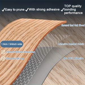 TEMU 1롤 레드 오크 엣지 밴딩, 3/4인치 x 10피트 롤의 진짜 나무 엣지 밴딩, 사전 접착된 유연한, 캐비닛 수리 가구 복원용 베니어 테이프 밴딩