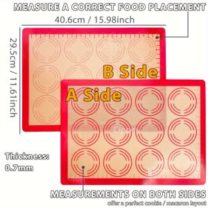 TEMU 다용도 실리콘 베이킹 매트 - 15x11인치, 비스틱 & 내열성 쿠키, 마카롱 & 페이스트리용 - 할로윈, 크리스마스, 부활절, 추수감사절에 완벽
