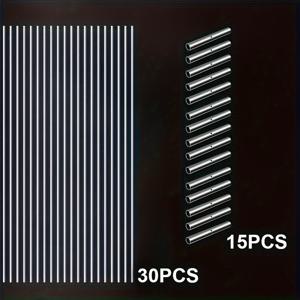 TEMU 30개 팩 정원 지지대 식물 지지대 15개 커넥터 포함 - 100cm 유리 섬유 기둥 채소 격자, 온실 후프, 내구성 및 유연한 식물 지지대 막대 서리 보호, 차양, 재배 터널