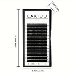 TEMU 초보자용 이지 팬 L 컬 밍크 인조 속눈썹 - 자연스러운/부풀어 오른 룩, 0.07mm 두께, 다양한 길이 (6-15mm)