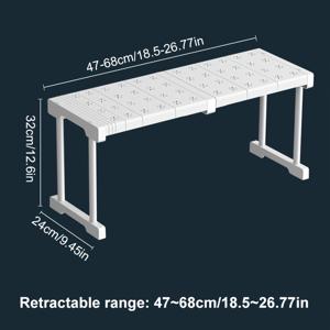 TEMU 조절 가능한 텐션 선반 - 확장 가능, 접이식 벽걸이 수납 선반 & 캐비닛 선반, 플라스틱/탄소강, 옷장 및 옷장 정리용 텔레스코픽 디자인, 상점, RV 주방 및 가정용으로 이상적