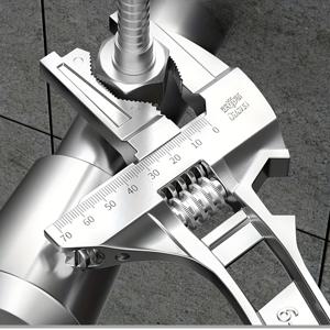 TEMU 조절 가능한 렌치, 고탄소강, 다기능 대형 개구 스패너, 수동 작동, 주방 및 욕실, 산업용 손 도구